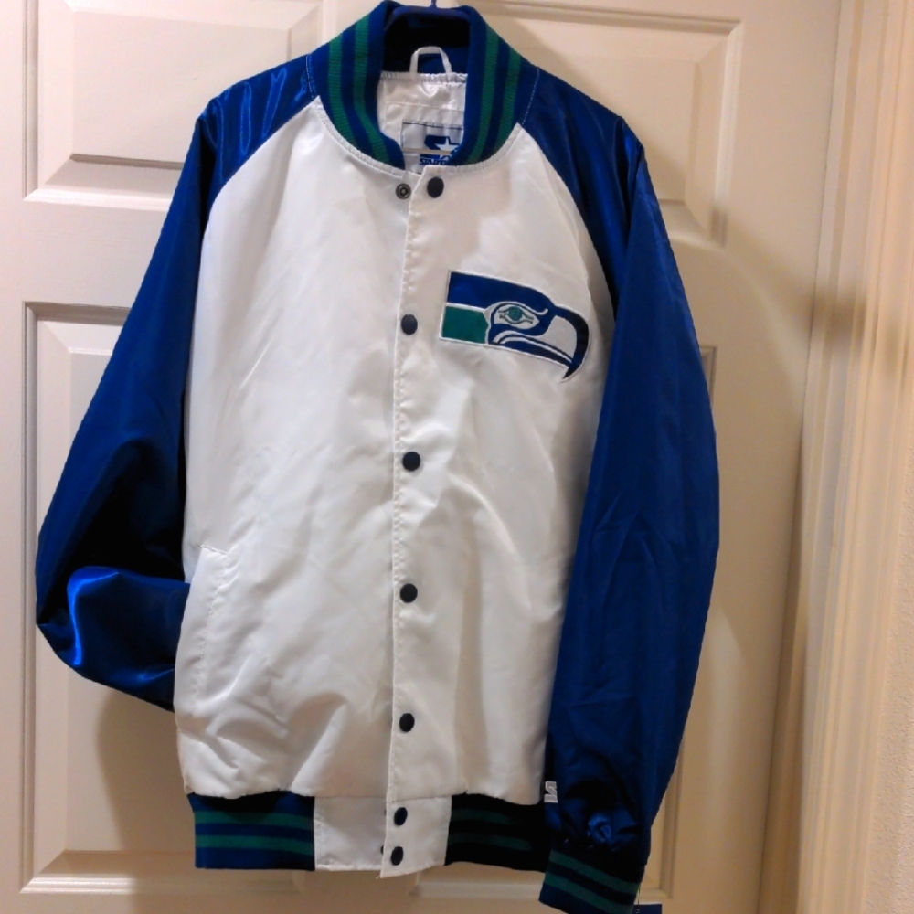 Seahawks Blue/White Men's Varsity Jacket